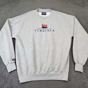 University of Virginia UVA Crewneck Sweatshirt Pullover Gray‎ M Jansport